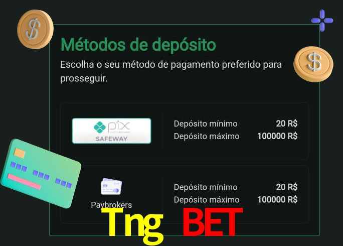 O cassino Tng Bet oferece uma grande variedade de métodos de pagamento